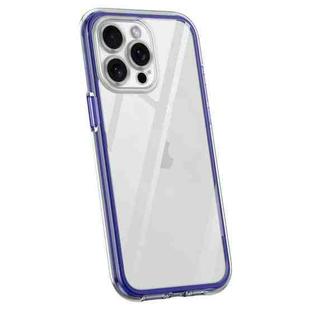 For iPhone 14 Pro Max Vacuum Airbag Y1 Series Transparent Shockproof Phone Case(Navy Blue)