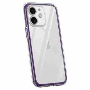 For iPhone 12 Vacuum Airbag Y1 Series Transparent Shockproof Phone Case(Dark Purple)