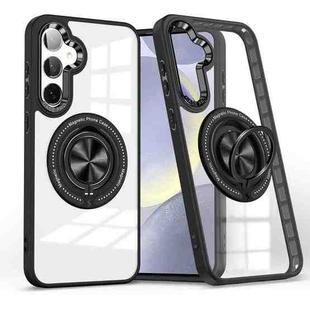 For Samsung Galaxy S24 5G Magnetic Rotating Ring Holder Phone Case(Black)