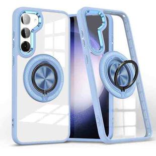 For Samsung Galaxy S23 5G Magnetic Rotating Ring Holder Phone Case(Light Blue)