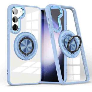 For Samsung Galaxy S23+ 5G Magnetic Rotating Ring Holder Phone Case(Light Blue)