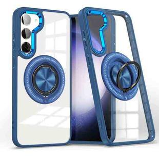 For Samsung Galaxy S23+ 5G Magnetic Rotating Ring Holder Phone Case(Dark Blue)