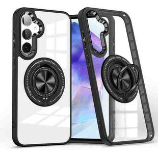 For Samsung Galaxy A55 Magnetic Rotating Ring Holder Phone Case(Black)