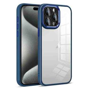 For iPhone 15 Pro Max Colorful Armor Lens Film Transparent Phone Case(Blue)