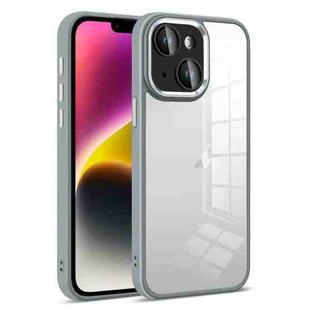 For iPhone 14 Plus Colorful Armor Lens Film Transparent Phone Case(Grey)