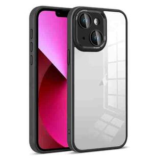 For iPhone 13 Colorful Armor Lens Film Transparent Phone Case(Black)