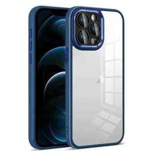 For iPhone 12 Pro Max Colorful Armor Lens Film Transparent Phone Case(Blue)