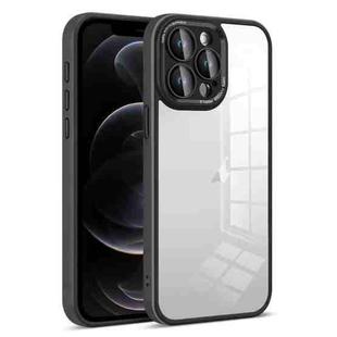 For iPhone 12 Pro Colorful Armor Lens Film Transparent Phone Case(Black)