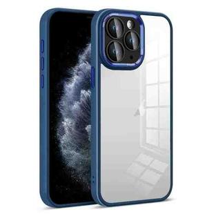 For iPhone 11 Pro Colorful Armor Lens Film Transparent Phone Case(Blue)