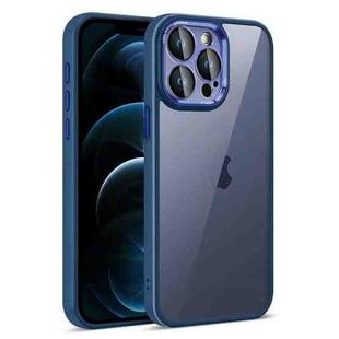 For iPhone 12 Pro Max Colorful Armor Lens Film Translucent Phone Case(Blue)