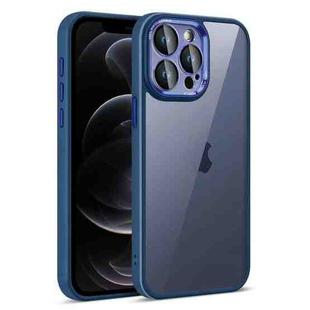 For iPhone 12 Pro Colorful Armor Lens Film Translucent Phone Case(Blue)