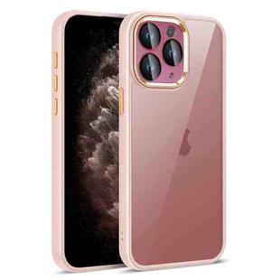 For iPhone 11 Pro Max Colorful Armor Lens Film Translucent Phone Case(Pink)