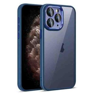 For iPhone 11 Pro Max Colorful Armor Lens Film Translucent Phone Case(Blue)