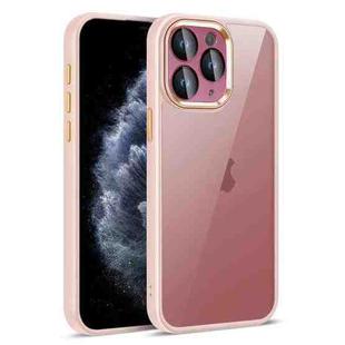 For iPhone 11 Pro Colorful Armor Lens Film Translucent Phone Case(Pink)