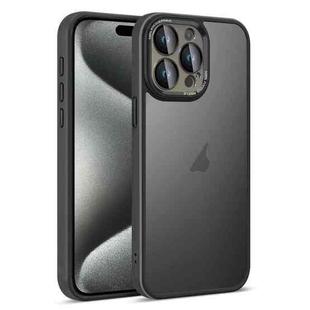 For iPhone 15 Pro Max Colorful Armor Lens Film Translucent Skin Feel Phone Case(Black)