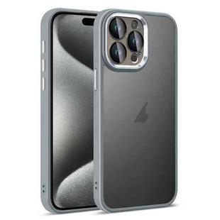 For iPhone 15 Pro Colorful Armor Lens Film Translucent Skin Feel Phone Case(Grey)