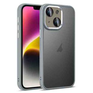 For iPhone 14 Plus Colorful Armor Lens Film Translucent Skin Feel Phone Case(Grey)