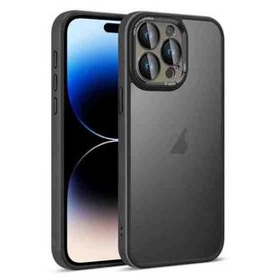 For iPhone 14 Pro Colorful Armor Lens Film Translucent Skin Feel Phone Case(Black)