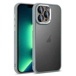 For iPhone 13 Pro Max Colorful Armor Lens Film Translucent Skin Feel Phone Case(Grey)