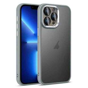 For iPhone 13 Pro Colorful Armor Lens Film Translucent Skin Feel Phone Case(Grey)