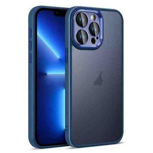 For iPhone 13 Pro Colorful Armor Lens Film Translucent Skin Feel Phone Case(Blue)