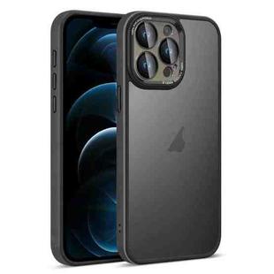 For iPhone 12 Pro Max Colorful Armor Lens Film Translucent Skin Feel Phone Case(Black)