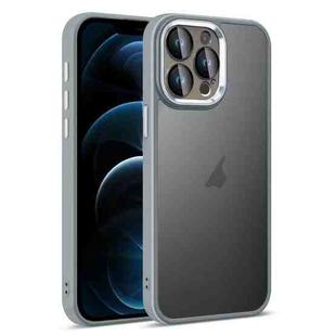 For iPhone 12 Pro Max Colorful Armor Lens Film Translucent Skin Feel Phone Case(Grey)