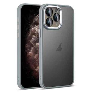 For iPhone 11 Pro Max Colorful Armor Lens Film Translucent Skin Feel Phone Case(Grey)