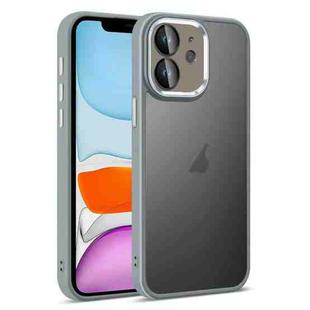 For iPhone 11 Colorful Armor Lens Film Translucent Skin Feel Phone Case(Grey)