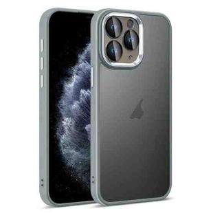 For iPhone 11 Pro Colorful Armor Lens Film Translucent Skin Feel Phone Case(Grey)