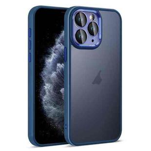 For iPhone 11 Pro Colorful Armor Lens Film Translucent Skin Feel Phone Case(Blue)