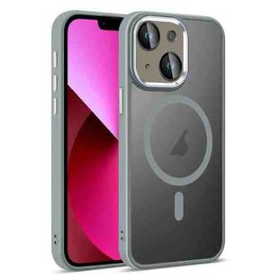 For iPhone 13 Colorful Armor Lens Film Translucent Skin Feel MagSafe Phone Case(Grey)