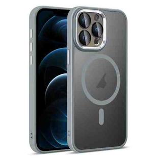 For iPhone 12 Pro Max Colorful Armor Lens Film Translucent Skin Feel MagSafe Phone Case(Grey)