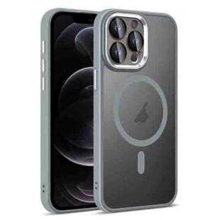 For iPhone 12 Pro Colorful Armor Lens Film Translucent Skin Feel MagSafe Phone Case(Grey)