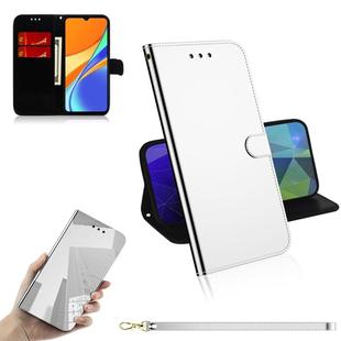 For Xiaomi Redmi 9C Imitated Mirror Surface Horizontal Flip Leather Case with Holder & Card Slots & Wallet & Lanyard(Silver)