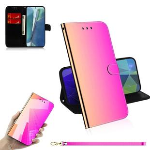 For Samsung Galaxy Note20 Imitated Mirror Surface Horizontal Flip Leather Case with Holder & Card Slots & Wallet & Lanyard(Gradient Color)