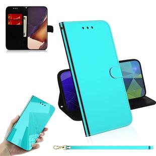 For Samsung Galaxy Note20 Ultra Imitated Mirror Surface Horizontal Flip Leather Case with Holder & Card Slots & Wallet & Lanyard(Mint Green)
