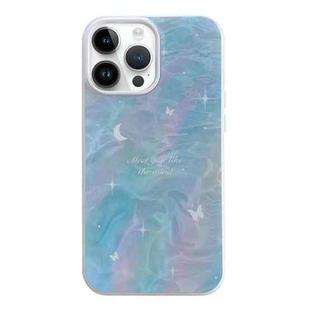 For iPhone 15 Pro Max Jelly 2 in 1 TPU Hybrid PC Phone Case(Dyeing Butterfly)