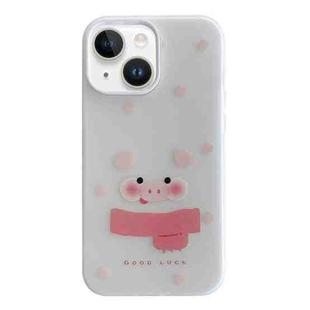 For iPhone 15 Jelly 2 in 1 TPU Hybrid PC Phone Case(Spotted Pig)