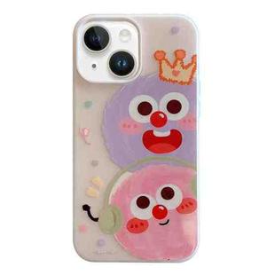For iPhone 15 Jelly 2 in 1 TPU Hybrid PC Phone Case(Crown Monster)