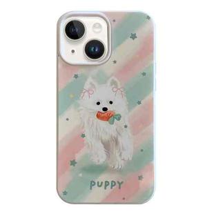 For iPhone 15 Jelly 2 in 1 TPU Hybrid PC Phone Case(Carrot Puppy)