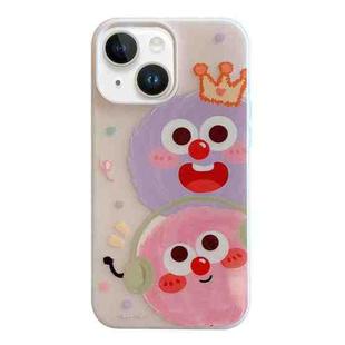 For iPhone 13 Jelly 2 in 1 TPU Hybrid PC Phone Case(Red Heart Bear)