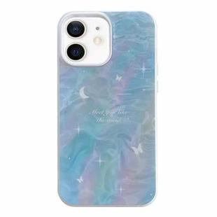 For iPhone 12 Jelly 2 in 1 TPU Hybrid PC Phone Case(Dyeing Butterfly)