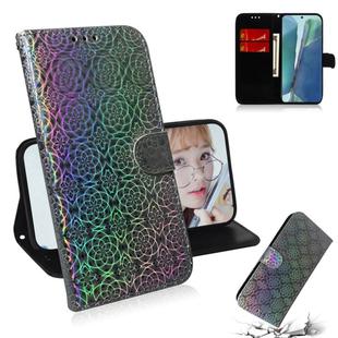 For Samsung Galaxy Note20 Solid Color Colorful Magnetic Buckle Horizontal Flip PU Leather Case with Holder & Card Slots & Wallet & Lanyard(Silver)