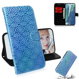 For Samsung Galaxy Note20 Solid Color Colorful Magnetic Buckle Horizontal Flip PU Leather Case with Holder & Card Slots & Wallet & Lanyard(Sky Blue)