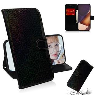 For Samsung Galaxy Note20 Ultra Solid Color Colorful Magnetic Buckle Horizontal Flip PU Leather Case with Holder & Card Slots & Wallet & Lanyard(Black)