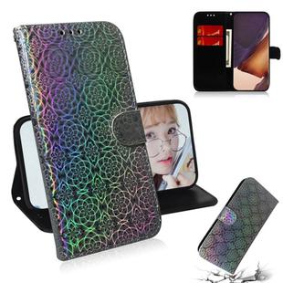 For Samsung Galaxy Note20 Ultra Solid Color Colorful Magnetic Buckle Horizontal Flip PU Leather Case with Holder & Card Slots & Wallet & Lanyard(Silver)