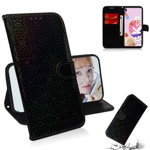 For LG K41S Solid Color Colorful Magnetic Buckle Horizontal Flip PU Leather Case with Holder & Card Slots & Wallet & Lanyard(Black)