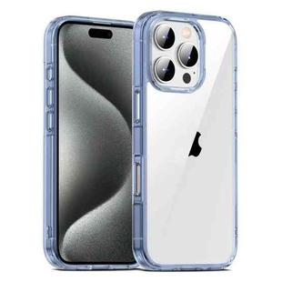 For iPhone 15 Pro PC Hybrid TPU Full Coverage Shockproof Phone Case(Transparent Blue)