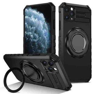 For iPhone 11 Pro Max Rotating Magnetic Holder Phone Case(Black)